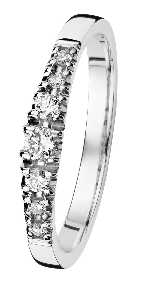 Kohinoor 033-244v-18 Diamantring vitguld Cristal