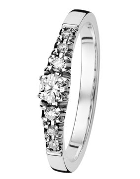 Kohinoor 033-244v-24 Diamantring vitguld Cristal