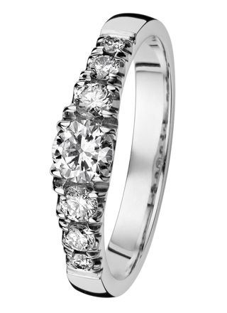 Kohinoor 033-244v-60 Diamantring vitguld Cristal