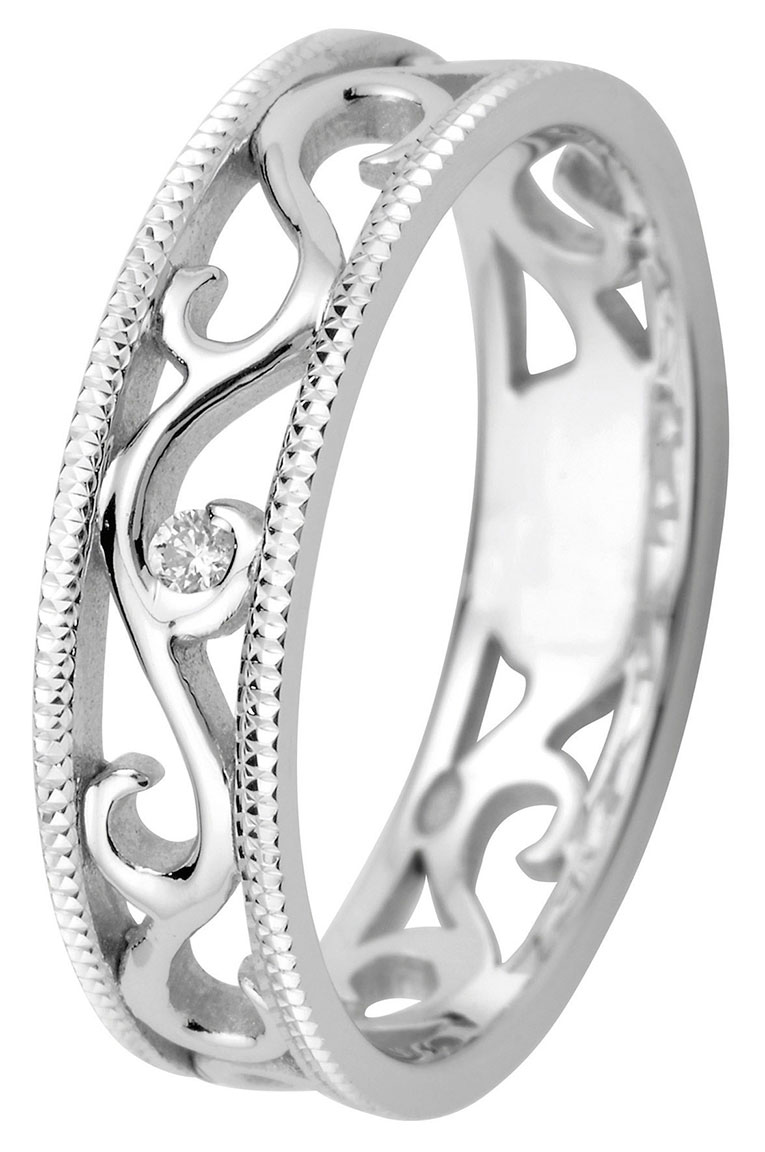 Kohinoor 033-252V-02 Diamantring vitguld Laurel