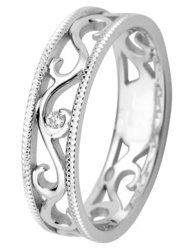 Kohinoor 033-252V-02 Diamantring vitguld Laurel