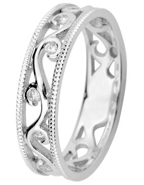 Kohinoor 033-252V-10 Diamantring vitguld Laurel