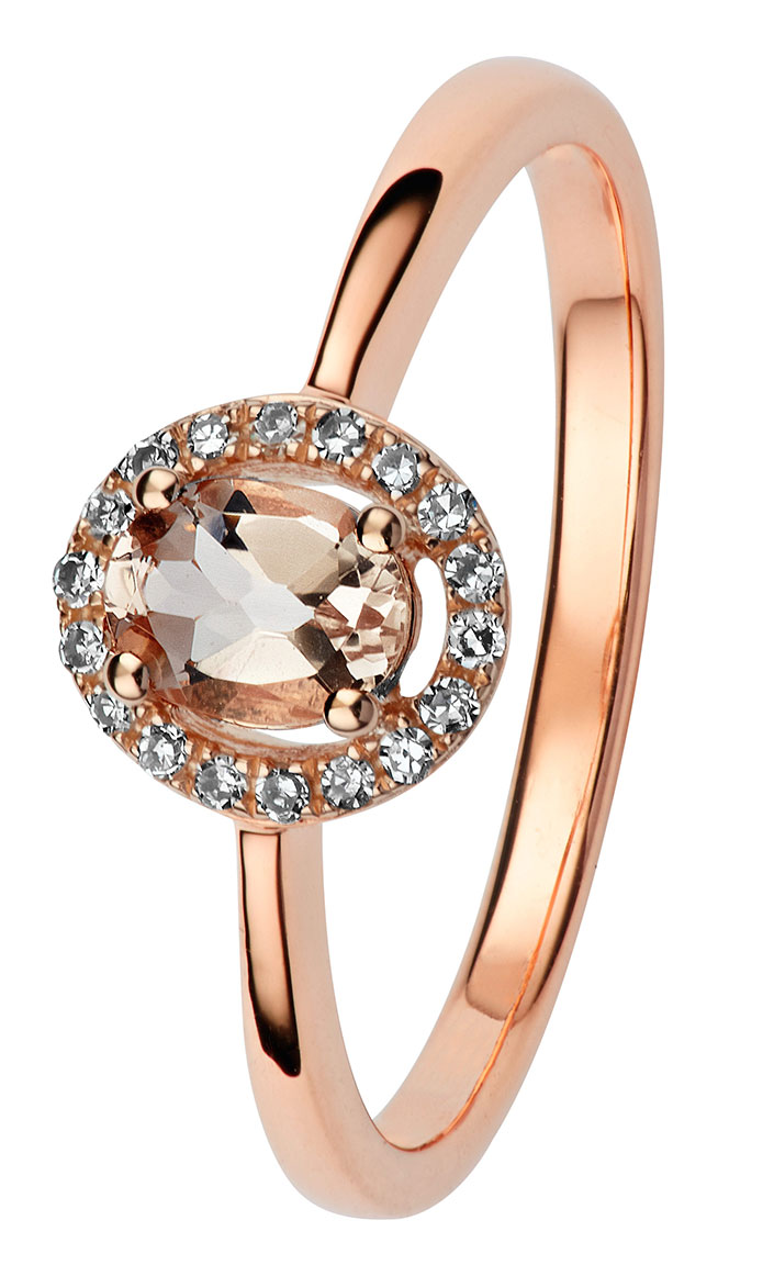 Kohinoor 033-P5186P Diamantring Carmoséring roséguld