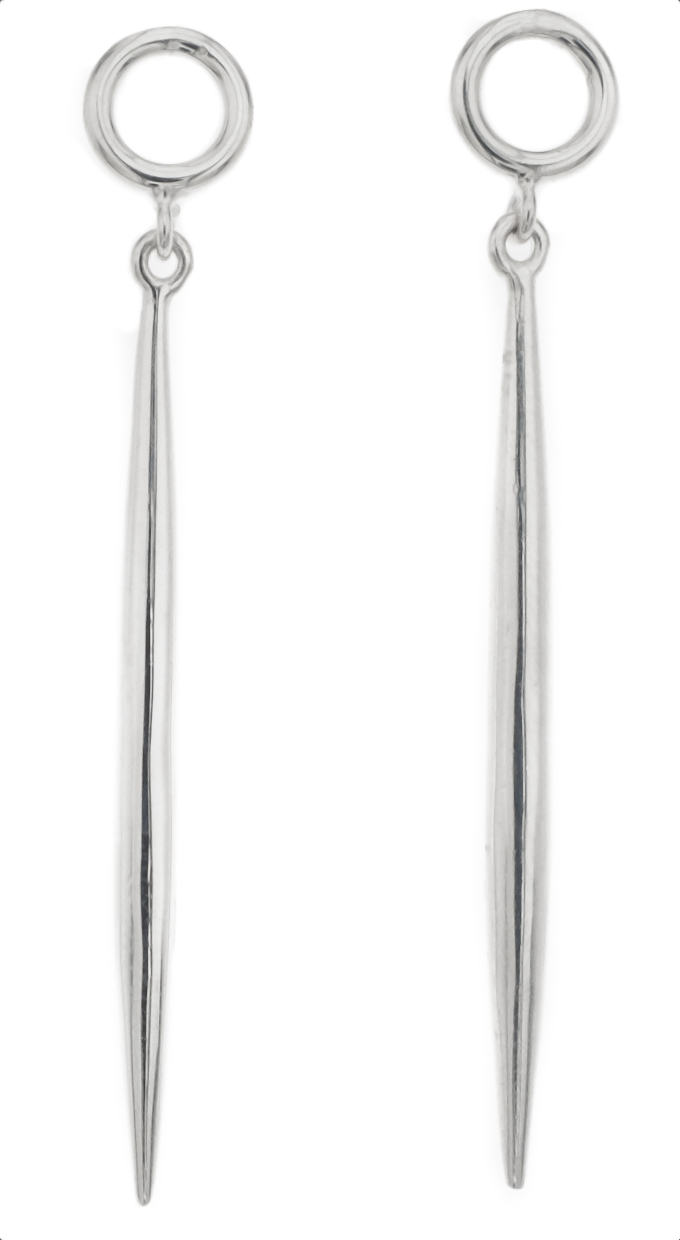 Silver Bar Danger hängande örhängen 55 mm 2243