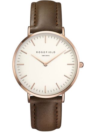 Rosefield Bowery BWBRR-B3 White - Brown - Rose Gold