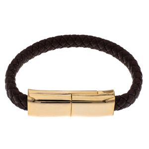 Silver Bar USB-laddnigskabel-armband brun C-serien Android 20,5 cm 2290 main product photo