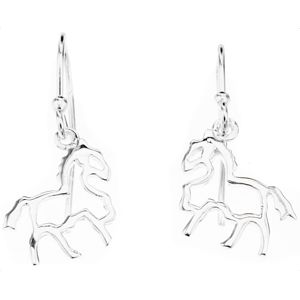 Silver Bar Häst hängande örhängen 25 mm 2333 main product photo