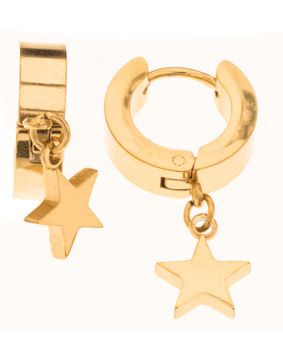 Silver Bar Stjärna läkringar 4x12 mm stål guldpläterad 2353