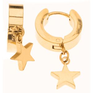 Silver Bar Stjärna läkringar 4x12 mm stål guldpläterad 2353 main product photo