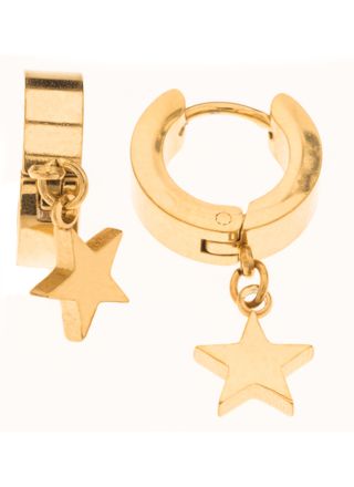 Silver Bar Stjärna läkringar 4x12 mm stål guldpläterad 2353