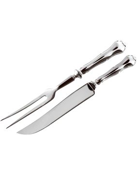 Chippendale stek sett i silver