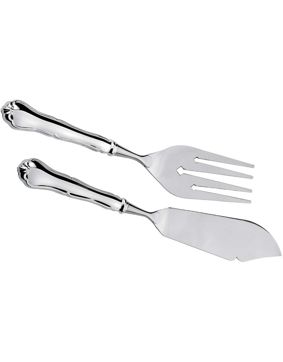 Chippendale fisk bestick i silver