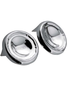 Chippendale ostknappar i silver