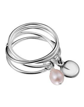 Kalevala Twinflower ring silver ljusrod 2465400HE