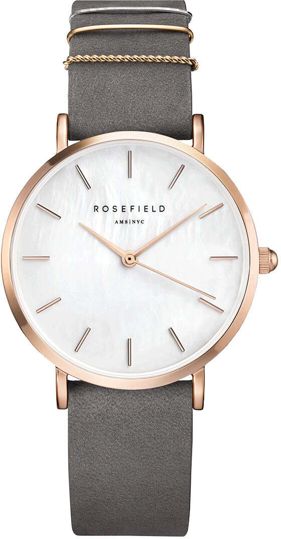 Rosefield West Village WEGR-W75 Elephant Grey - Rose Gold