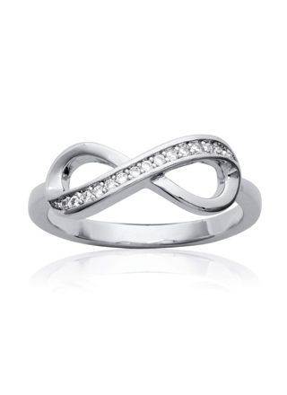 Lykka Symbols infinity bypass ring i silver 6,5 mm