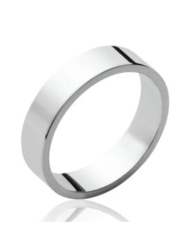 Lykken Casuals slät rak ring i silver 5 mm