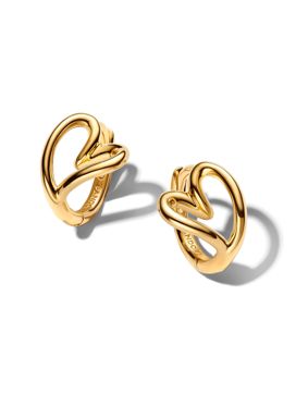PANDORA ESSENCE guld-platerad hjärtörhängen 264359C00