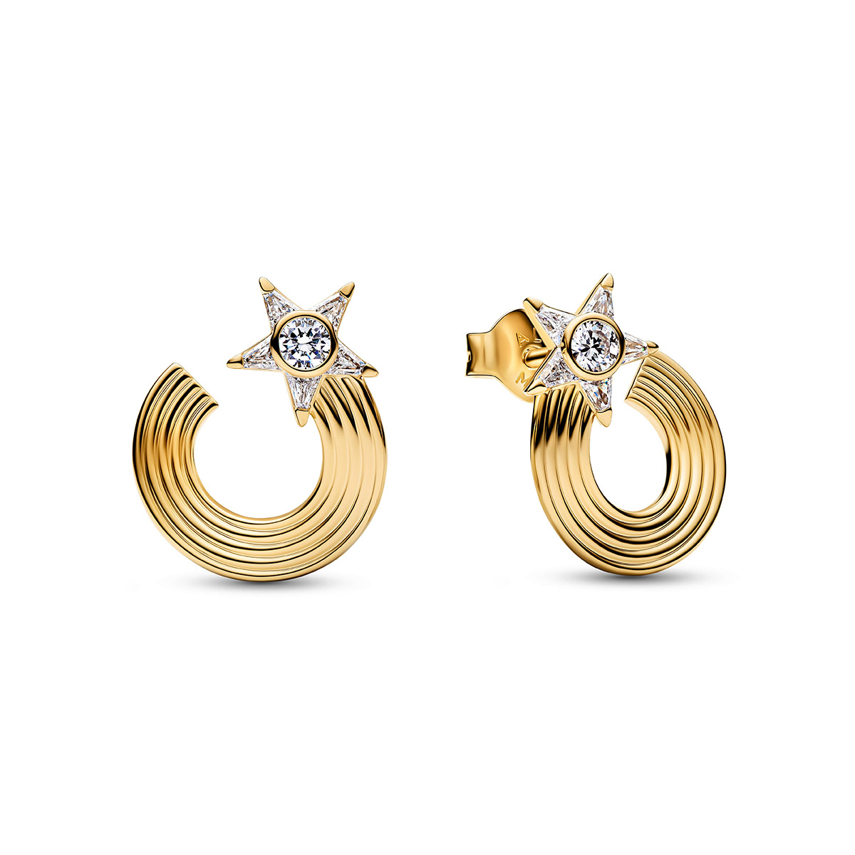 Pandora Timeless guldpläterade glittrande stjärnfallsörhängen 265074C01