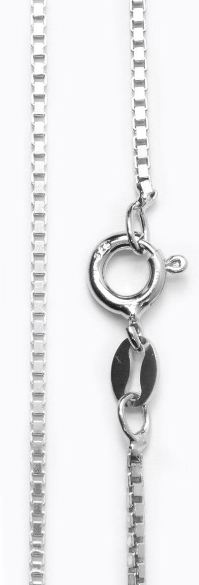 Halsband Venezia rodinerad 925 Sterling Silver 1.2mm R/VEN024/50