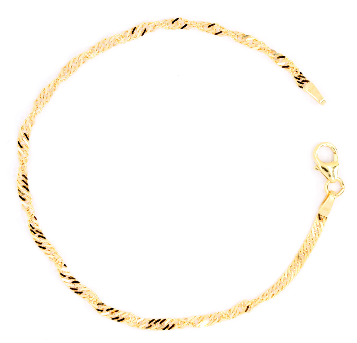 Guldkedja singapore 2.5mm 14k guld 18.5cm SIN040/18.5