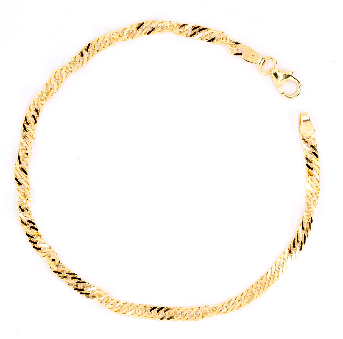 Guldkedja singapore 3mm 14k guld SIN055