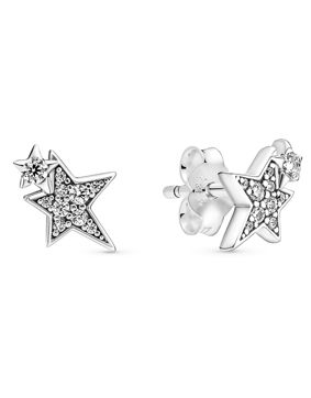Pandora Sparkling Asymmetric Stars örhängen 290012C01