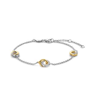 TI SENTO tvåfärgat armband med zirkonia stenar 2925ZY
