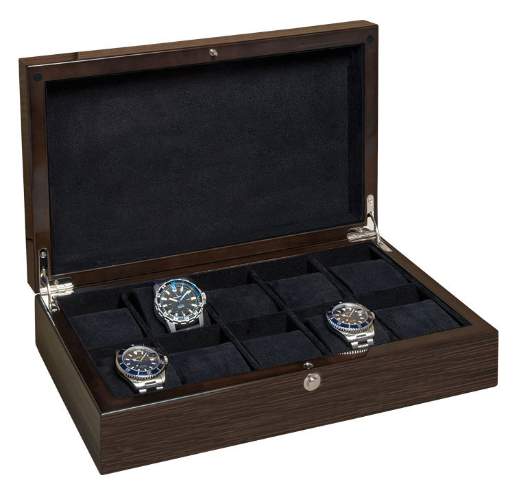 Beco Walnut klocklåda för 10 klockor 309387