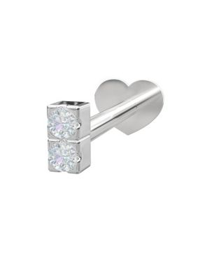 Nordahl Jewellery Nor PIERCE52 labret 2 CZ 3mm 314 004CZ9