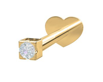 Nordahl Jewellery Nor PIERCE52 labret med diamant 1,5mm 314 005BR5