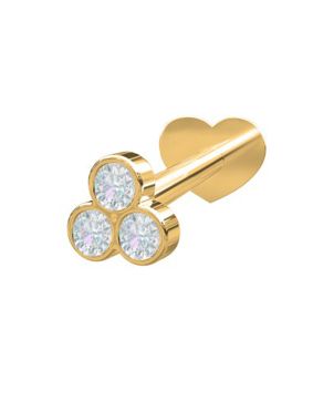 Nordahl Jewellery PIERCE52 labret med diamant 3mm 314 007BR5