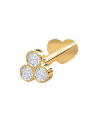 Nordahl Jewellery PIERCE52 labret med diamant 3mm 314 007BR5