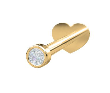 Nordahl Jewellery PIERCE52 labret med diamant 1,5mm 314 008BR5