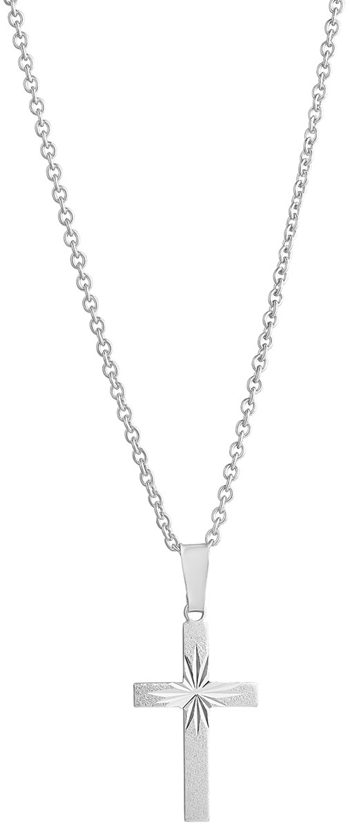 Top Gold silver mönstrat kors 13x23mm 3250900509