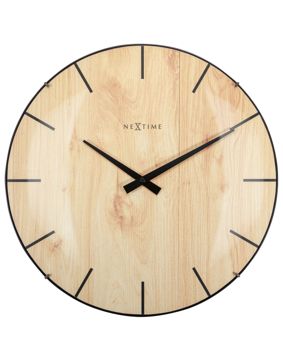 NeXtime Edge Wood Dome väggklocka 3249