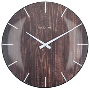 NeXtime Edge Wood Dome väggklocka 3249BR main product photo