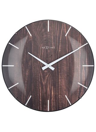 NeXtime Edge Wood Dome väggklocka 3249BR