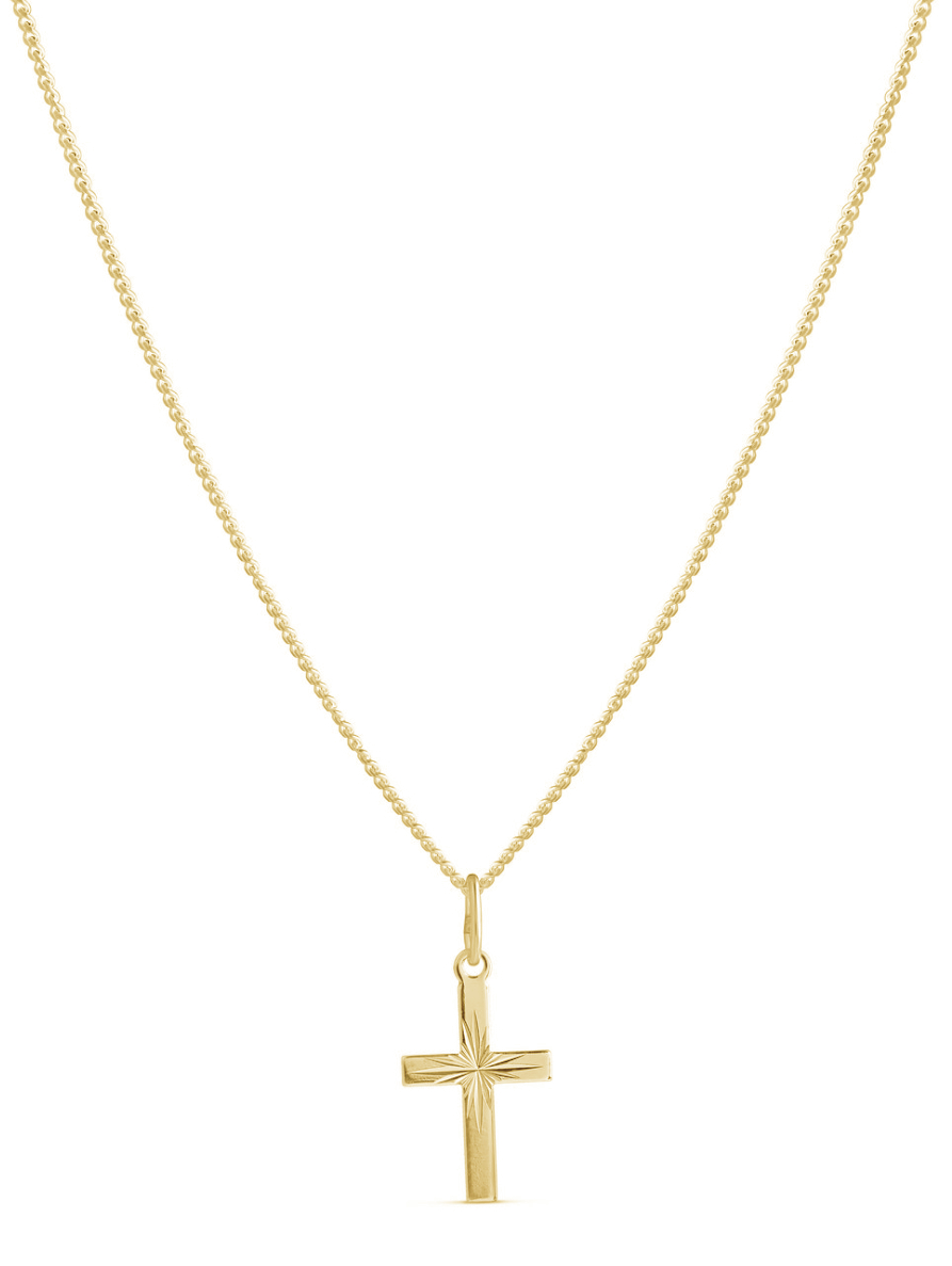 Top Gold förgyllt silverkors mönstrat litet 52 5088 1500