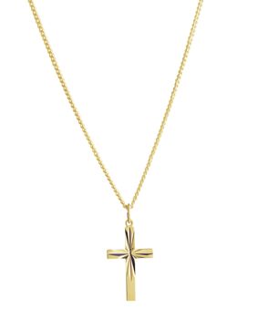 Top Gold förgyllt silver kors mönstrat 52 5089 1500