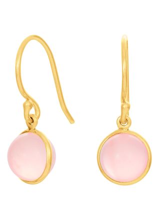 Nordahl Jewellery SWEETS52 örhängen rosa kvarts/guld 329 016-3