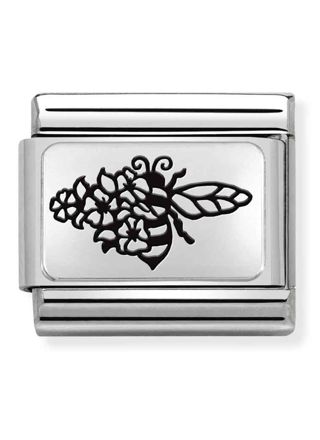 Nomination Classic Silvershine Bee Flowers 330111/21