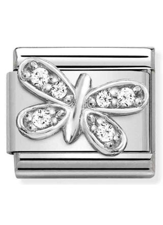 Nomination Classic SilverShine Symbols White butterfly 330304-35
