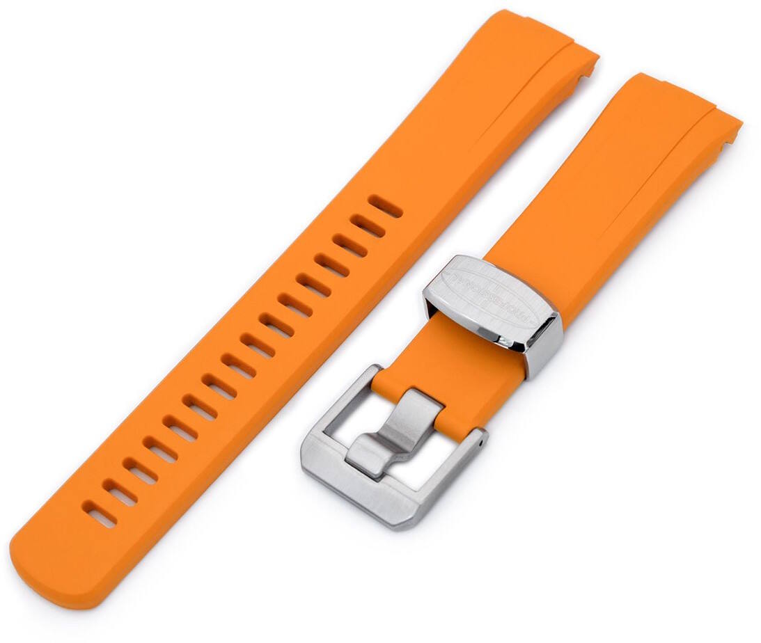 Crafter Blue CB08 Orange gummiarmband till Seiko Turtle