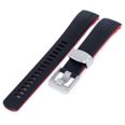 Crafter Blue CB09 Black/Red gummiarmband till Seiko Samurai