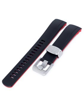 Crafter Blue CB09 Black/Red gummiarmband till Seiko Samurai