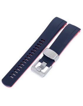 Crafter Blue CB09 Navy/Red gummiarmband till Seiko Samurai