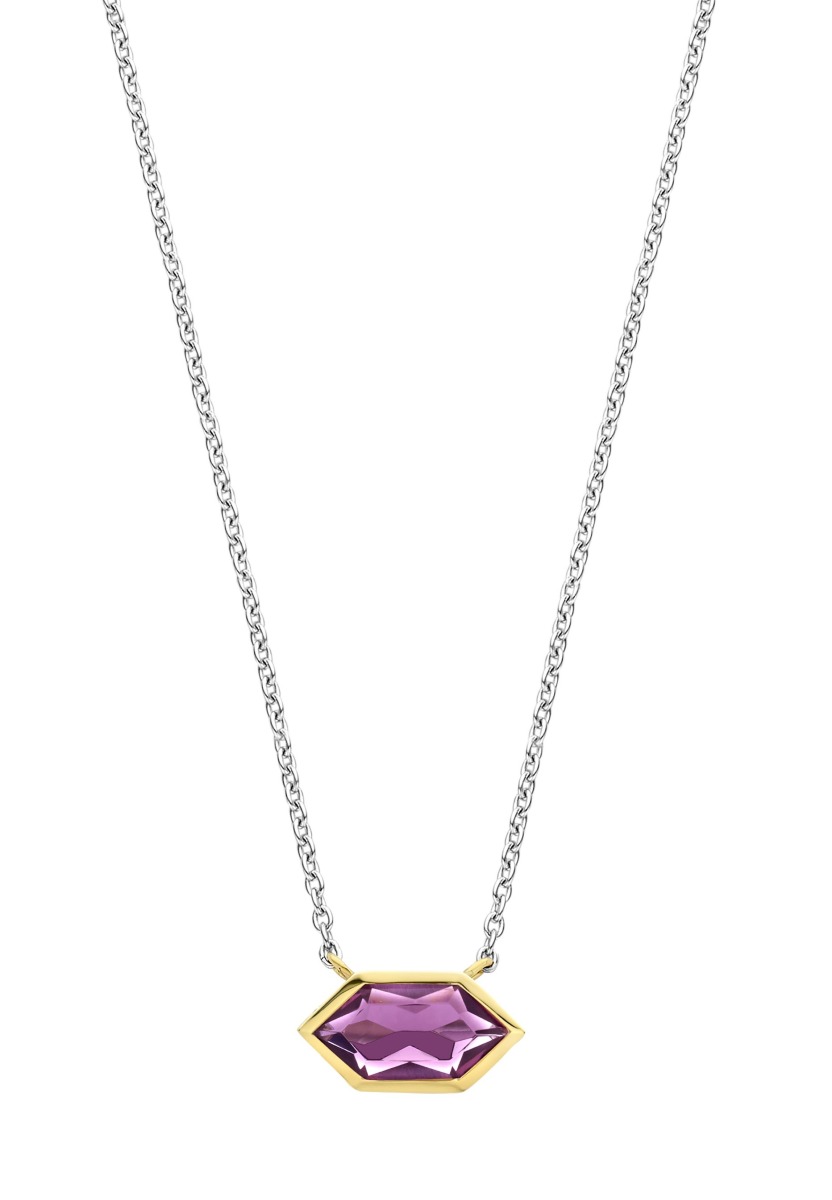 TI SENTO Star light pink stone halsband 34041PU