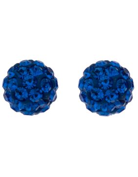 Silver Bar kulaörhängen pave blå 6 mm 3580