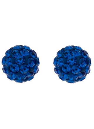 Silver Bar kulaörhängen pave blå 6 mm 3580